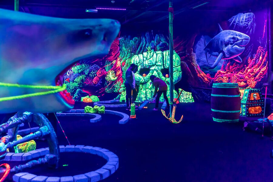 Aloha Amsterdam: 12-Hole Glow-in-the-Dark Mini-Golf - Glow-in-the-Dark Mini Golf in Amsterdam, Pirate-Style