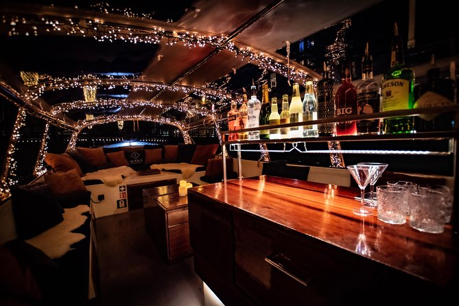 Amsterdam 2-Hour Evening Cruise With Live Guide and Bar - Magere Brug (Skinny Bridge) and Prinsengracht photos at night