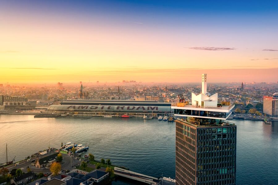 Amsterdam: A'DAM Lookout Entry Ticket with 2 Drinks - Panorama Restaurant and Rooftop bar: making your two drinks feel worth it