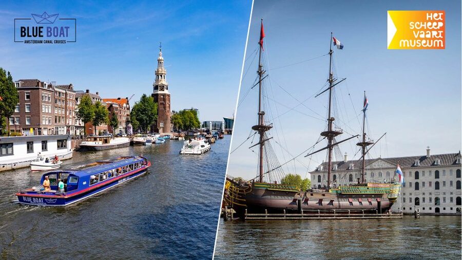 Amsterdam Canal Cruise and Maritime Museum Combined Ticket - Maritime Museum time: entering Scheepvaartmuseum with the ship already outside