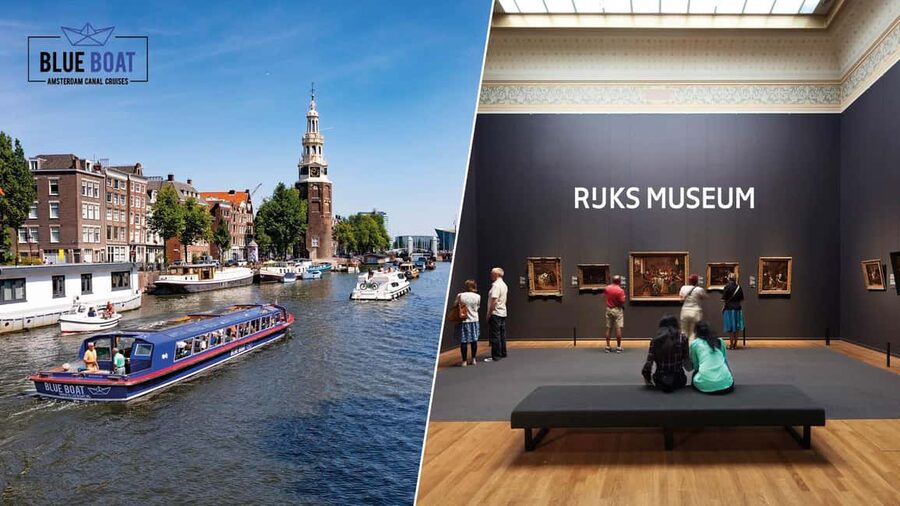 Amsterdam: City Canal Cruise and Rijksmuseum - The canal cruise setup: two docks, open timing, 19 languages