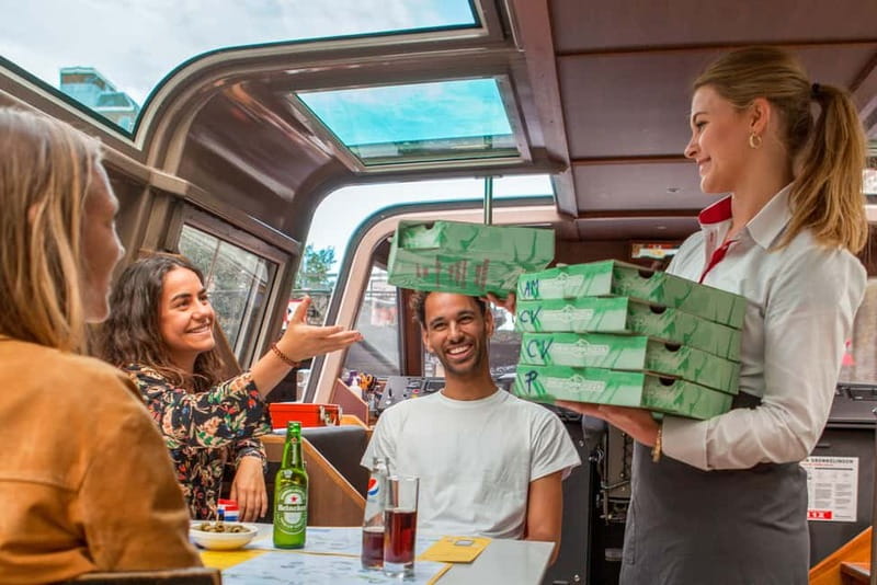 Amsterdam: Evening Pizza Cruise Along the Canals - A 90-minute canal night with New York pizza