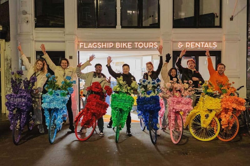 Amsterdam: Explore Canals, Guided Tour on Flower Bikes - Photo opportunities are built into the flow