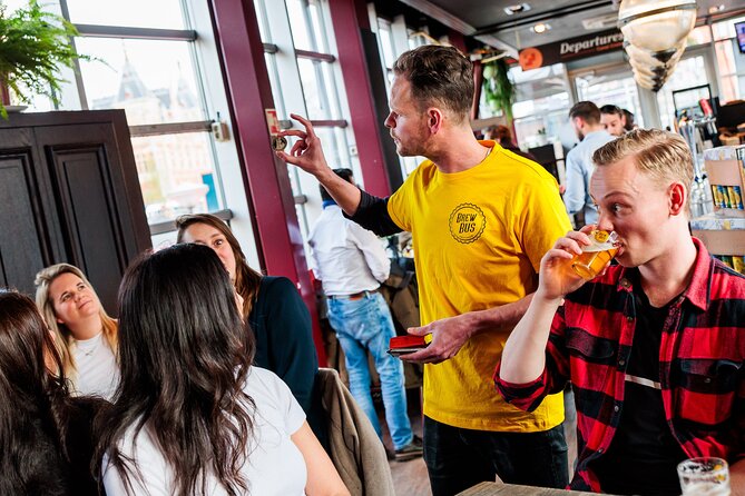 Amsterdam Guided Craft Beer Tasting with Cheese & Sausauge - Venue reality check: a youth-hostel basement setup