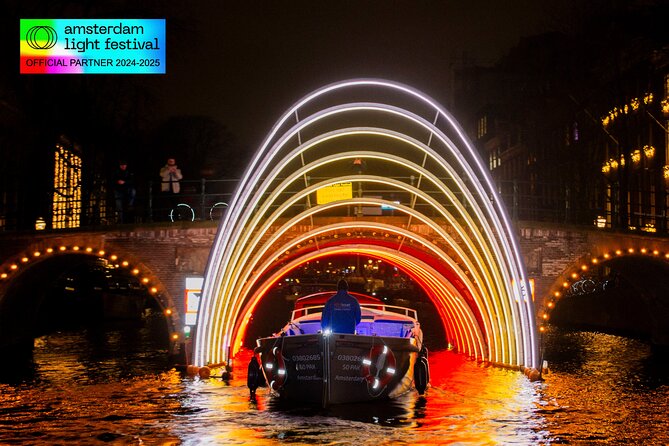 Amsterdam Light Festival Canal Cruise + Unlimited Drinks Option - The 75-minute plan: what you’ll see during the canal slide