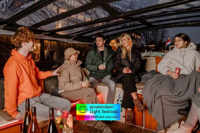 Amsterdam Light Festival: Cruise Unlimited Drinks & Bite option - Unlimited beer, wine, mulled wine, and a small bite that actually helps