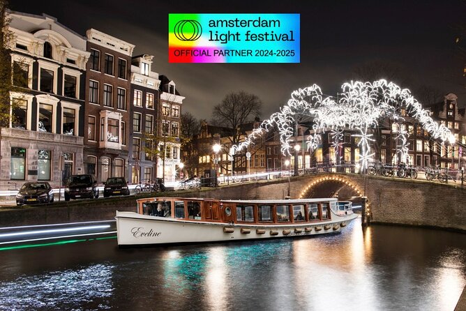 Amsterdam Light Festival: Heated Boat Cruise + Hot Drinks & Bite - The 75-minute cruise plan: what you’ll see and how it flows