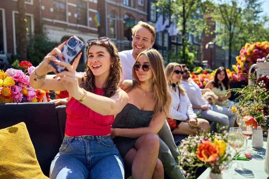 Amsterdam: The Original Flower Boat with Local Guide and Bar - The boat design: flowers, comfort, and what open-air really means