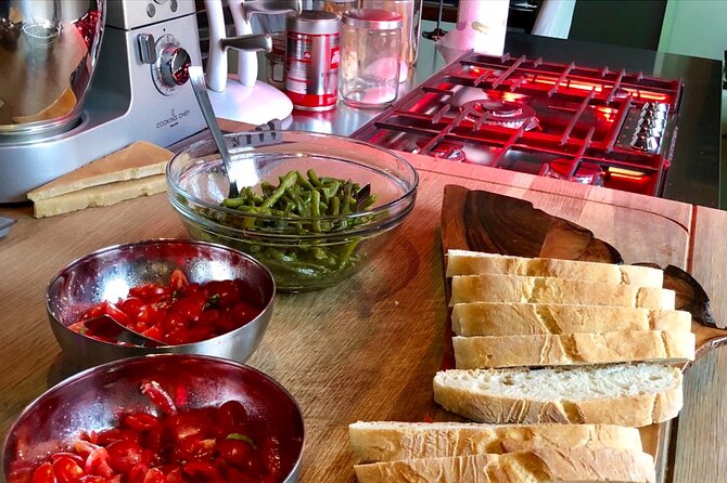 Authentic Italian Dinner in Cozy Canal Home in Amsterdam - Main course 2: sous-vide pork with green beans, mint olive oil, and lemon zest