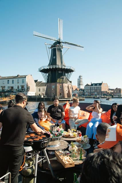 BBQ on Board Haarlem Cruise - Where You’ll See Haarlem: Grote Kerk and Molen de Adriaan From the Water
