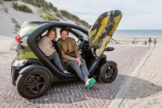Drive it yourself electric Dune and Beach GPS audio tour - Stop 1: Strand Van Noordwijk, Beach Time Close to the Sand