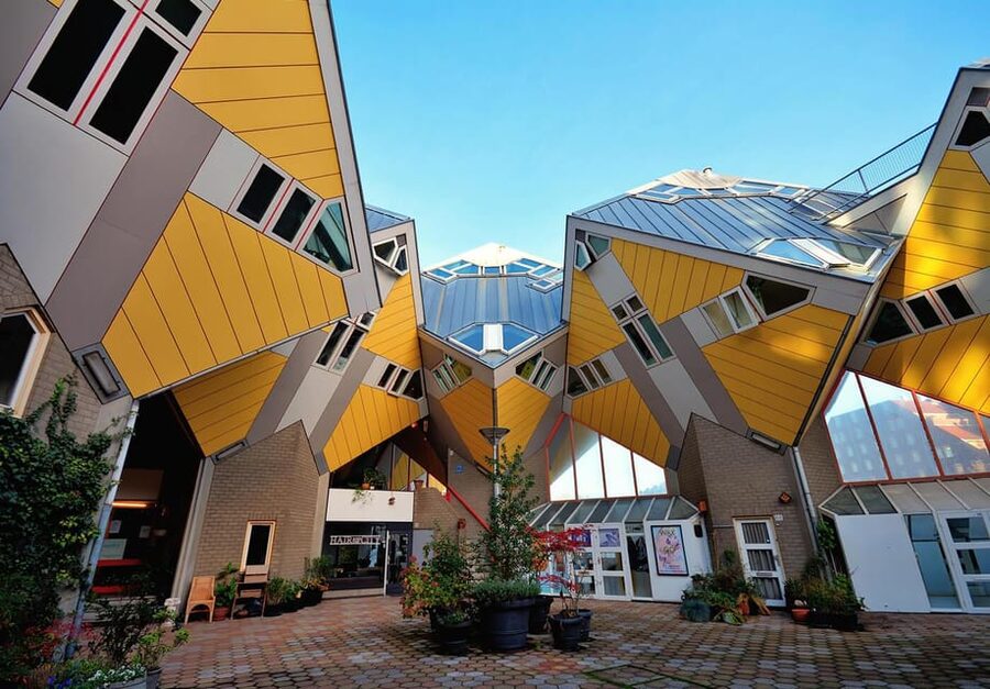 From Amsterdam: Rotterdam to The Hague and Delft - Rotterdam and the Markthal Food-Hall Start