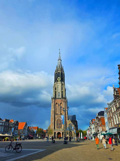 From Amsterdam: Tulip Tour Keukenhof & City Tour Delft - Delft Canal City Tour, From Market Square To Church Sights