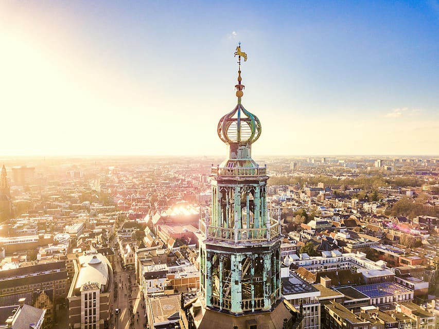 Groningen: Climb the Martinitower - First gallery at about 39 metres plus the history cinema