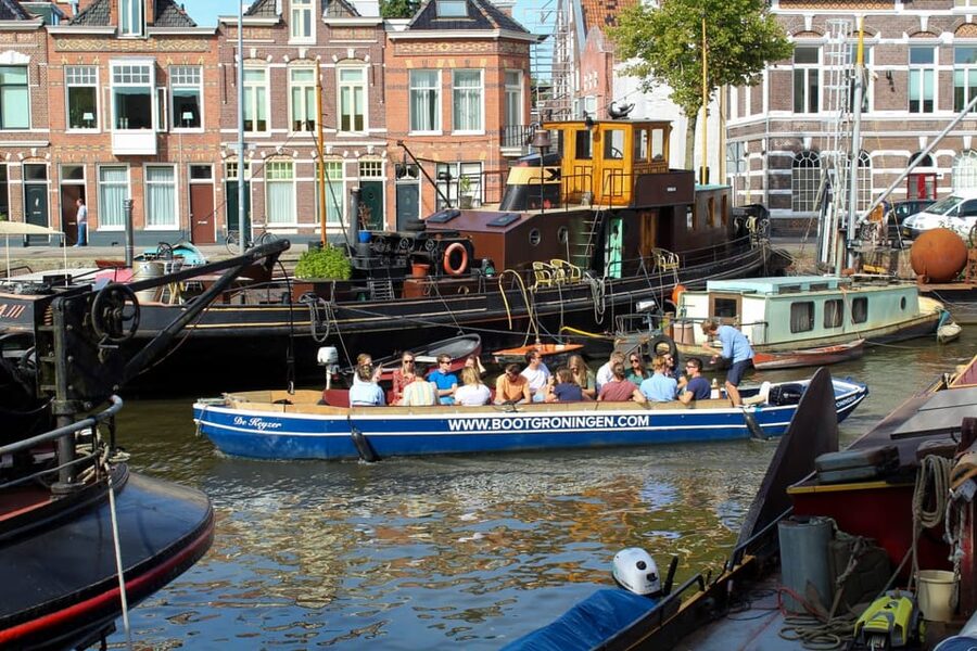 Groningen: Open Boat City Canal Cruise - Hoek van Ameland and Noorderhaven: where waterfront geography matters