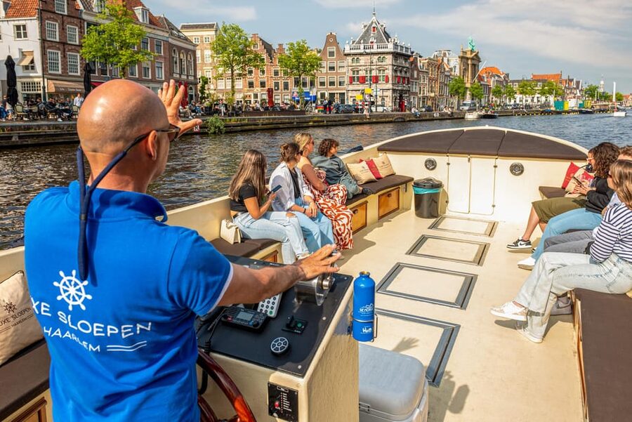 Haarlem: De Adriaan Windmill Tour + Open Canal Cruise - The 100% electric open-boat cruise on the Spaarne