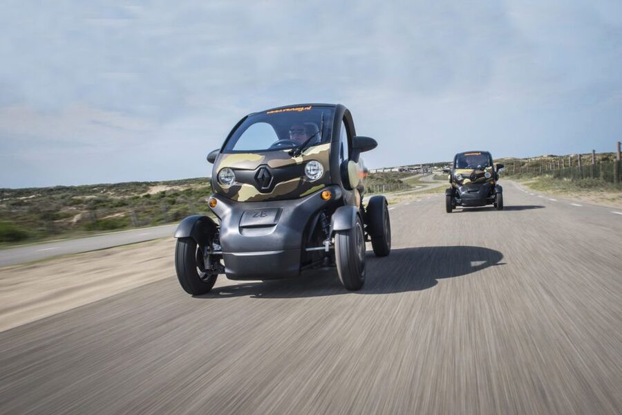Lisse: Drive-it-Yourself Electric Dune & Beach Audio Tour - Electric Twizy driving through South Holland dunes, without a rigid tour feel