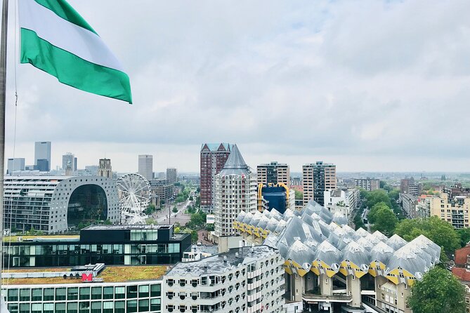 Rotterdam Rooftop tour - Witte Huis Finish in the Old Harbor: Maas River and Cube Houses From Above