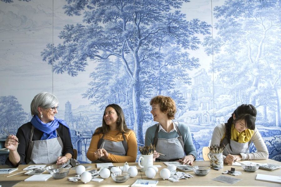 Royal Delft: Delftblue Factory and Museum - Entering the factory: where Delft Blue starts on white earthenware
