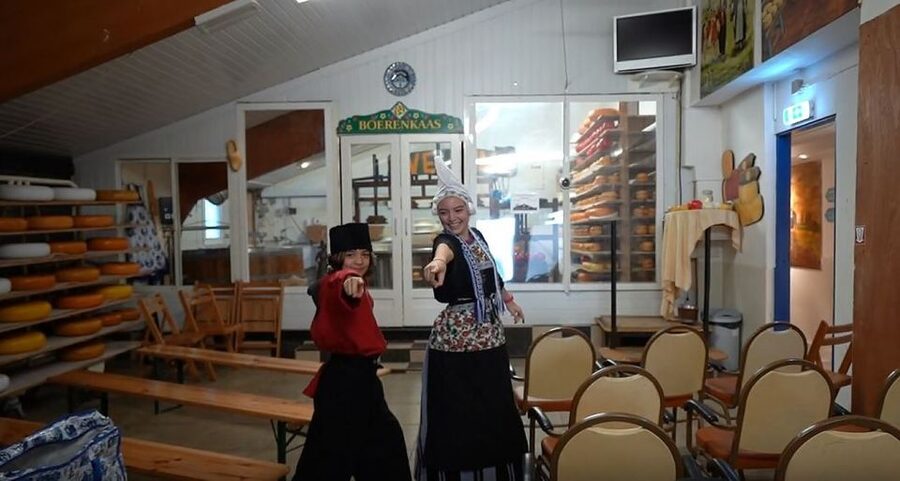 Volendam: Traditional Costume Photo with Cheese & Clog Tour - Clog factory stop: watching wood become footwear